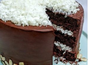 Almond Joy Flourless Chocolate Cake